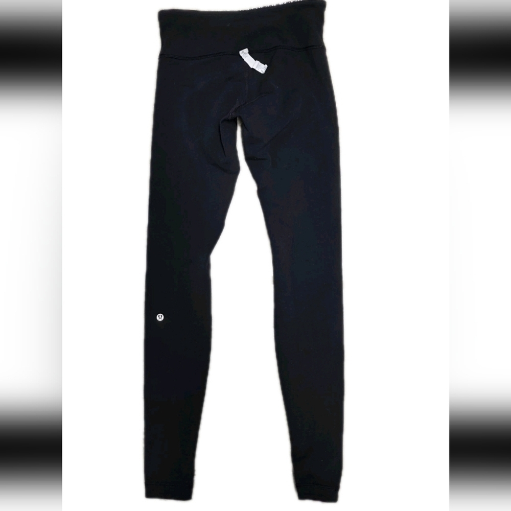LULULEMON Wunder Reversible Leggings Black Regal Plum Miss Mosaic Black Size 6 - Picture 4 of 11